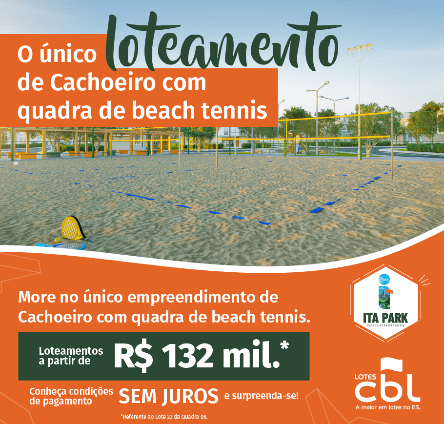 Lotes CBL - Cachoeiro - Ita Park com Quadra de Beach Tennis
